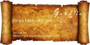 Greilach Éda névjegykártya